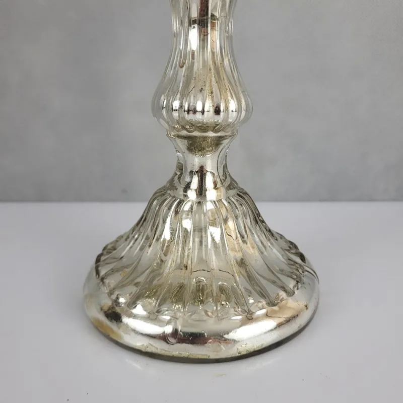 Pamono Mercury Glass Candleholder, 19th Century