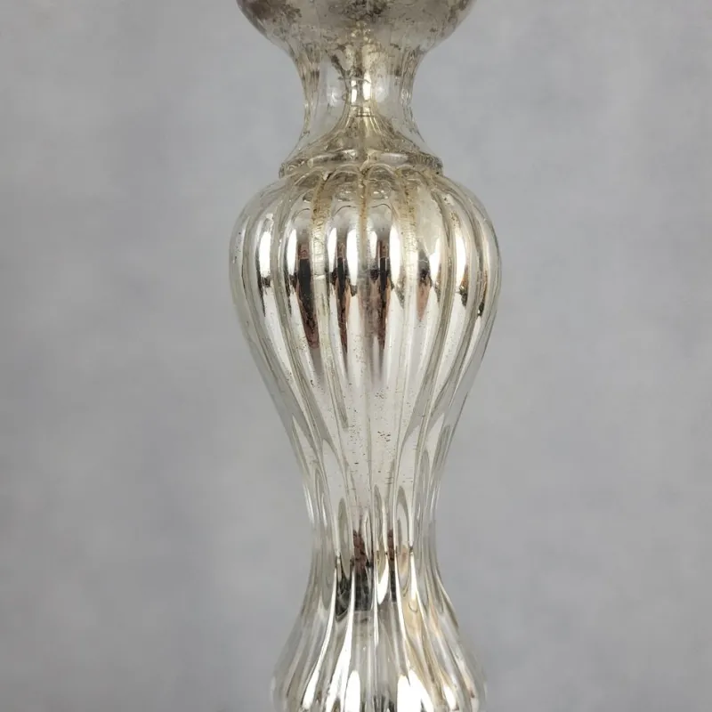 Pamono Mercury Glass Candleholder, 19th Century