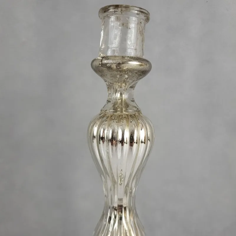 Pamono Mercury Glass Candleholder, 19th Century