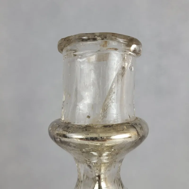Pamono Mercury Glass Candleholder, 19th Century