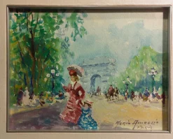 Clearance Pamono Merio Ameglio, Paris, 1920s, Oil on Canvas, Framed
