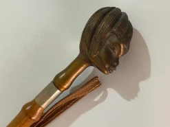 Discount Pamono Metal and Brass Ornaments Faux Bamboo Shoe Horn, France, 1970s