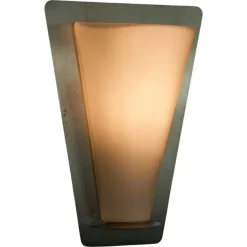 Best Pamono Metal and Opaline Glass Wall Lamp from Glashütte Limburg, 1960s