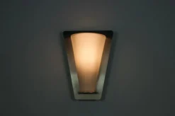 Best Pamono Metal and Opaline Glass Wall Lamp from Glashütte Limburg, 1960s