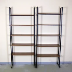 Best Pamono Metal and Teak Bookcases, 1960s, Set of 2