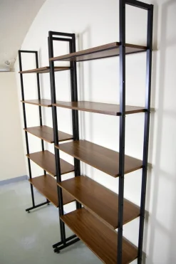 Best Pamono Metal and Teak Bookcases, 1960s, Set of 2