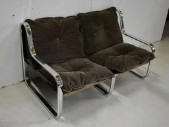 Hot Pamono Metal Chrome Bench, 1970s