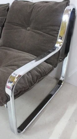 Hot Pamono Metal Chrome Bench, 1970s