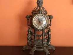 Pamono Metal Fireplace Wall Clock, 1970s> Clocks