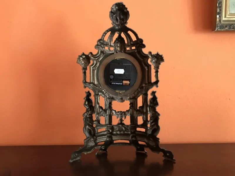 Pamono Metal Fireplace Wall Clock, 1970s> Clocks