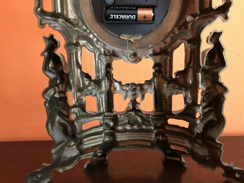 Pamono Metal Fireplace Wall Clock, 1970s> Clocks