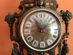 Pamono Metal Fireplace Wall Clock, 1970s><noscript><img width=