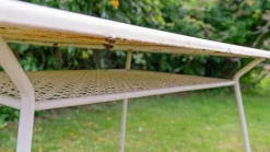 Pamono Metal Garden Table with Newspaper Shelf, 1950s><noscript><img width=