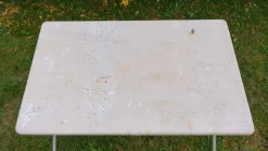 Pamono Metal Garden Table with Newspaper Shelf, 1950s><noscript><img width=