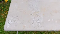 Pamono Metal Garden Table with Newspaper Shelf, 1950s><noscript><img width=