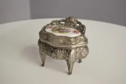 Pamono Metal Jewelry Box, 1950s> Trunks Crates & Baskets