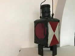 Pamono Metal Railway Lantern Candle Lamp, 1920s> Garden Lighting