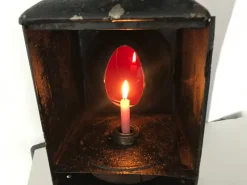 Pamono Metal Railway Lantern Candle Lamp, 1920s><noscript><img width=