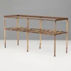 Pamono Metal Table with Glass Top, 1930s> Garden Tables