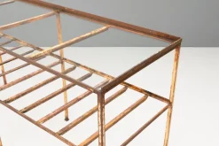 Pamono Metal Table with Glass Top, 1930s><noscript><img width=