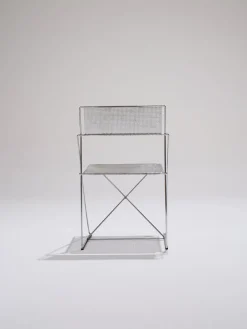 Pamono Metal X-Lines Chair attributed to Niels Jørgen Haugesen, 1970s><noscript><img width=