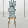 Pamono Michel Goma, Fashion Drawing, 1980s, Felt-Tipped Pen> Work On Paper