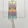 Sale Pamono Michel Goma, Fashion Drawing, 1980s, Felt-Tipped Pen