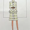 Pamono Michel Goma, Fashion Drawing, 1980s, Felt-Tipped Pen> Work On Paper