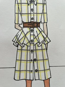 Pamono Michel Goma, Fashion Drawing, 1980s, Felt-Tipped Pen><noscript><img width=