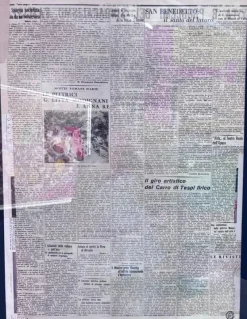 Clearance Pamono Michele Falanga, Futurist Aeropittura, 1933, Mixed Media on Newspaper