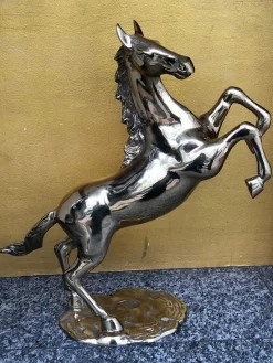 Pamono Mid Century Brass Horse, Italy, 1950s><noscript><img width=
