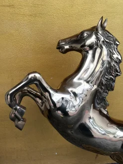 Pamono Mid Century Brass Horse, Italy, 1950s><noscript><img width=