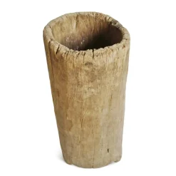 Pamono Mid 20th Century Naga Wood Trunk Pot><noscript><img width=