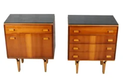 Pamono Mid 20th Century Nightstands, 1970s, Set of 2> Nightstands