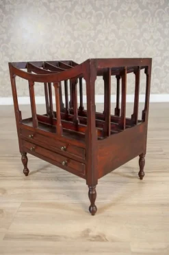 Pamono Mid 20th Century Walnut Magazine Rack, 1950s><noscript><img width=