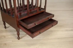 Pamono Mid 20th Century Walnut Magazine Rack, 1950s><noscript><img width=