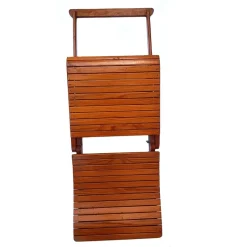 Pamono Mid-Century Adjustable Wooden Children's Beach Chair><noscript><img width=