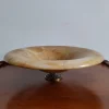 Outlet Pamono Mid-Century Alabaster Bowl with Bronze Base from Bronze Véritable, France, 1950s