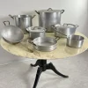 Pamono Mid-Century Aluminum and Copper Cooking Pots, 1930s, Set of 7> Cutlery & Serving Utensils