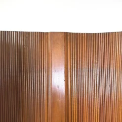 Pamono Mid-Century Art Deco French Self-Supporting Wooden Screen attributed to Baumann, 1950s><noscript><img width=