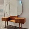 Pamono Mid-Century Art Deco Style Walnut & Brass Dressing Table by A.A. Patijn for Zijlstra Joure> Dressing Tables