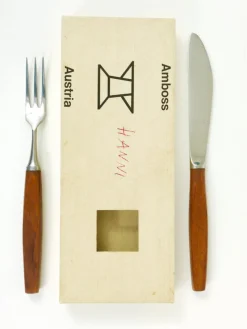 Pamono Mid-Century Austrian Boxed Cutlery from Amboss, 1950s, Set of 12> Cutlery & Serving Utensils