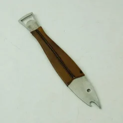 Pamono Mid-Century Austrian Steel and Leather Fish Bottle Opener by Carl Auböck><noscript><img width=
