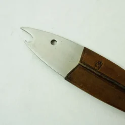 Pamono Mid-Century Austrian Steel and Leather Fish Bottle Opener by Carl Auböck><noscript><img width=