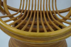 Pamono Mid-Century Bambo Swivel Rocking Chair, 1970s><noscript><img width=