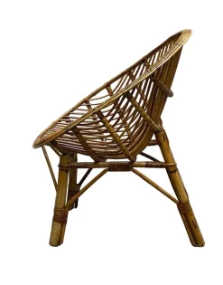 Clearance Pamono Mid-Century Bamboo and Rattan Armchair, 1950s