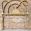 Sale Pamono Mid-Century Bamboo and Rattan Single Headboard Bed, 1960s