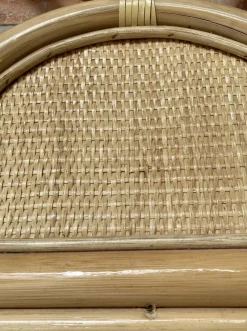 Sale Pamono Mid-Century Bamboo and Rattan Single Headboard Bed, 1960s