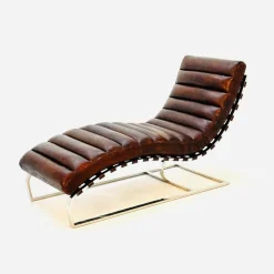 Pamono Mid-Century Bauhaus Chair in Leather and Chrome by Ludwig Mies Van Der Rohe, 1980s> Daybeds & Chaises Lounges