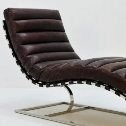 Pamono Mid-Century Bauhaus Chair in Leather and Chrome by Ludwig Mies Van Der Rohe, 1980s><noscript><img width=